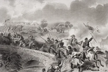 La prise du pont sur Antietam Creek à la bataille d